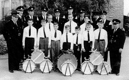 Das Trommlercorps am 5. Mai 1963